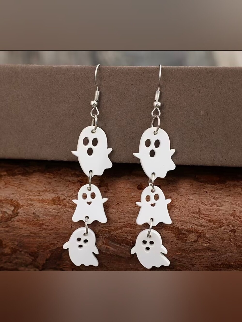 $8 Each Or Bundle 5/$20 Cute Holloween White Ghost Dangle Earrings
